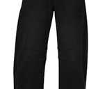 GRAPENT Barrel Jeans for Women Trendy High Waisted Wide Leg Baggy Cropped Relax Fit Stretch Denim Trouser Ankle Pants (4)