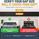 30 Slide In Range Gap Filler Kit, Slide-In Range Rear Gap Filler & Range Trim Kit, Universal Stove Gap Cover Between Stove and Wall Guard, Aluminum Cooktop Trim Kit for Whirlpool & Most Brands, Black