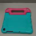 YIHE Kids Case for Samsung Galaxy Tab A11 Plus 2025 & A9 Plus 2023 11 Inch, Shockproof Handle Stand Cover with Built-in Screen Protector, Cyan&Pink