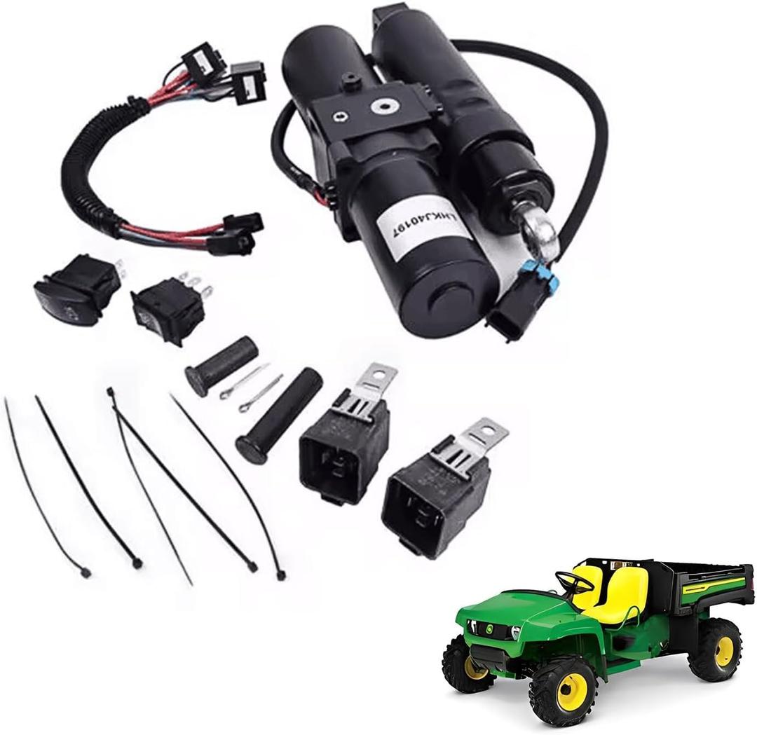 Teilelager 12 V cargo box power lift actuator kit compatible with John Deere gator utility vehicle 4X2 HPX 4X4 HPX XUV 825i 856D 855M 855E 865R 865E&BM25143 BM23694 BM26414