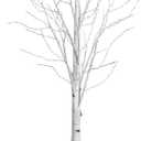 Nearly Natural 7-FT Pre-lit Artificial White Birch Tree with LED Lights, 400 Warm White LEDs for Indoor Home Dcor, Fake Lighted Birch Tree for Winter, Valentine's Day, Easter Decorations