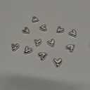 12PCS Refrigerator Magnets Silver Magnets for Fridge 0.83in Small Love Heart Cute Chrome Decorative Magnet Set for Home Kitchen Office Whiteboard Decor