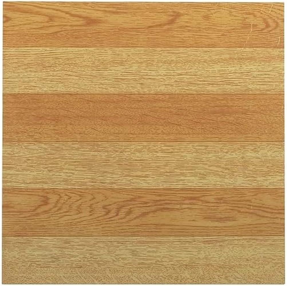 Tivoli Self Adhesive Vinyl Floor Tiles, 45 Tiles - 12" x 12", Light Oak Plank-Look - Peel & Stick, DIY Flooring for Kitchen, Dining Room, Bedrooms, Basements & Bathrooms by Achim Home Decor