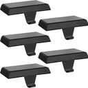 Palonu 2 Pcs Christmas Black Stocking Holders, Heavy Duty Mantle Hangers with Non-Slip Pad, Weighted Stocking Hooks Christmas Ornaments for Xmas Holiday Fireplace Shelf Window Decoration