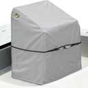 Boat Center Console Cover, 900D Heavy Duty Marine Grade Polyester Waterproof Center Console Cover for Boat with Windproof Elastic Strap, Gray, 44" L x 34" W x 60" H