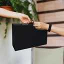 Photo Storage Box Stylish 5" x 7" Picture Storage Container Linen Memory Box Perfect to Store Photos, Keepsake, Scrapbook Supplies and Other Memories, Black