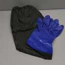 Haiou PVC Chemical Resistant, Long Rubber, Heavy Duty Waterproof Gloves for Chemical and Acid Work, 25 inches, Large-(Blue)