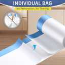 13 Gallon Trash Bags Drawstring 120 Count, 1.7 Mil Thick White Garbage Bags, Easy-Dispense Roll for Kitchen & Household Use, Resists Tears, Leaks and Punctures