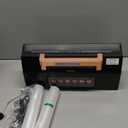 Powerful Suction Vacuum Sealer Machine,Commercial Fully Automatic Food Vacuum Sealer with Double Heat Seal,Dry & Moist Modes,Built-in Cutter,Bags Storage,Easy-Lock Handle,Include 2 Bag Rolls (Black)