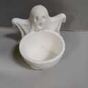 Cute Screaming Ghost Bowl Figurine - Spooky Halloween Candy Dish, Trinket Holder, or Desktop Collectible Toy