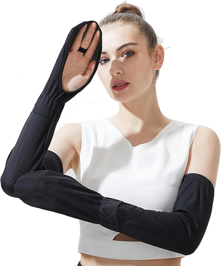 UPF 50+ Arm Sleeves for Women- Sun Protection Sleeves to Cover Arms with Ice Cooling for Outdoor
