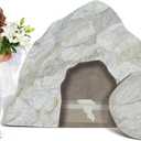 4.46 ft Easter Empty Tomb with Rock Roll Away Cardboard Cutout Standup 2 Pcs Easter Resurrection Scene Cardboard Set Christian Photo Props for Jesus Birthday Party Church Baptism Sunday School