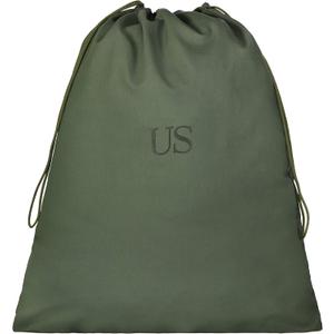 US Military Barracks Cotton Canvas Laundry Bag, Olive Green