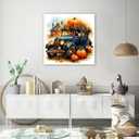 2 x JFYHAB 5D Pumpkin Diamond Art Kits for Adults, Car Diamond Painting Kits for Adults, Round Full Drill Diamond Art Autumn Craft for Home Wall Decor 12x12 inch