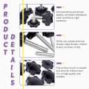 Swpeet 40Pcs M6 x 11/15/20/25/30/35/40/50mm 8 Sizes Hex Shaped Male Thread Metal Clamping Hand Hexagon Star Knobs Assortment Kit, Clamping Screw Plastic Screw-On Handle Knob Quick Removal