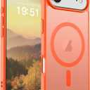 SUPFINE Magnetic for iPhone Air Case (Compatible with MagSafe)(Military Grade Drop Protection) Slim Translucent Matte Shockproof with Anti-Fingerprint Phone Cover for 17 Air,Orange