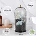 Toothbrush Holder with Cover for Bathroom Countertop, Rotating Organizer for Electric Tooth Brush and Toothpaste, 3-Slot Makeup Brush Storage, Self-Draining Vanity Counter Organizer, Black
