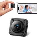 Mini Hidden Spy Camera, 4K HD Nanny Cam with 1Year Cloud Storage  Small Cameras Hidden Wireless with Magnetic Mount, No WiFi Needed Camaras Espias Ocultas, Motion Detection & Night Vision