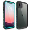 Compatible with iPhone 11 Pro Max Case, Waterproof Full Body Rugged Clear Slim Case with Built-in Screen Protector Heavy Duty Shockproof Cover Underwater Cases for Apple iPhone 11 Pro Max (Teal)