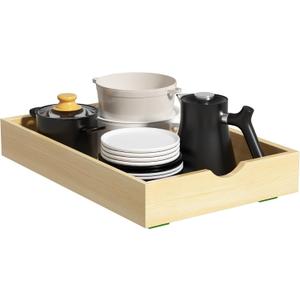 Pull Out Cabinet Organizer 14" W x 21" D, Wooden Pull Out Drawers for Cabinets with Heavy Duty Slides, Soft Close Slide Out Drawers for Kitchen Cabinets Organizer, Bathroom Sink, Pantry