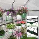 Greenhouse for Outdoors, Portable Green House, Walk in Greenhouses with Durable PE Cover, 57 x 57 x 76 inch Greenhouse with Shelves Stands,White