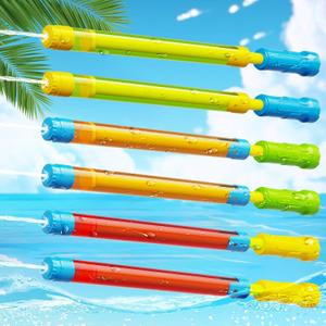 Water Blaster Toy - 16.5'' Bulk Squirt Gun Pool Toys for Kids & Adults, 6 PCS Water Soaker Guns for Outdoor Swimming Pool Beach Summer Party Games