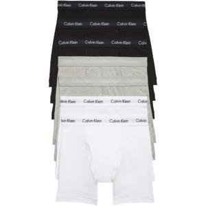 Calvin Klein Men's Cotton Stretch 7-Pack Boxer Brief (Large, 3 Black, 2 Grey Heather, 2 White)