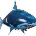 Remote Control Shark Toys Swimming Fish RC Animal Toy Infrared RC Fly Air Balloons Clown Fish Toy Gifts Party Decoration Balloon ANTI-GRAVITY INDOOR TOY HOVERS and FLOATS in MID-AIR (Blue)