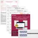 Adams 1099 NEC Forms 2025, 3-Part Kit for 50 Recipients, Includes 50 Envelopes, 6 1096 Forms, QuickBooks Compatible, eFile Access and Printing Through Adams Tax Forms Helper Software (1017232)