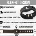 2 x StogieStay Magnetic Silicone Stogie Holder  Fits 3470 Ring Gauge  Weather-Proof Outdoor Clip for Golf Carts & Metal Surfaces for Golfers, BBQ Lovers, Camping & Fishing Fans (Black)