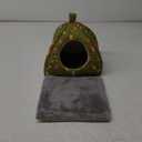 Candofly Guinea Pig Hideout - Warm Bunny Bed Hamster Hideout Guinea Pig Accessories, Mushroom Pattern Winter Sleeping House for Small Animals,Hedgehog,Ferret,Rat,Rabbit (L) (L-9.4"x9.4"x7.9")