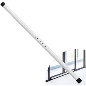 WIDYANA 1.25 inch Diameter Sliding Door Security Bar, 17.1-40 Inch Adjustable Sliding Glass Patio Door Security Bar, White Sliding Door Lock Bar with Rubber Tips, Window Security Bar for Home