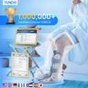 YUNCHI Upgraded Extra Wide Full Leg Cast Cover for Shower after Knee Surgeries with Non-Slip Bottom for Leg Wounds, Bandage, Large Cast, Knee Immobilizer/Brace, Walking Boots, Reusable
