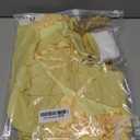 JaGely 5 Pcs Princess Fairy Costume for Women Corset Tops Skirt Headband Gloves Socks Adult Dress Carnival Role Play Party (Medium, Yellow)