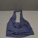 SOLY HUX Women's Cowl Neck Halter Neck Going Out Tops Open Back Sleeveless Y2k Crop Tank Top (Medium)