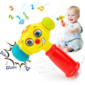 HOLA Toys for 1 Year Old Boy Birthday Gift - Hammer Baby Toy 12-18 Months, Musical Toddler Toys 1-2 with Light Flashing, Learning Toy for Toddlers 1-3 Easter Basket Stuffers for Babies Toddler