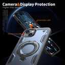 2 x 360 Spin Magnetic Kickstand Case for iPhone 15 Plus [Compatible with MagSafe] [Sturdy & Versatile Stand] Military-Grade Drop Protection Anti-Fingerprint Anti-Scratch, Blue