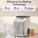 KOVIET Nugget Ice Maker Countertop, 42lbs/24H Pebble Ice Maker with Soft Chewable Ice, One-Click Operation Ice Machine with Self-Cleaning, for Home, Kitchen, Office