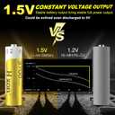 Hixon AA Rechargeable Batteries 8 Count,Lithium 1.5V 3700mWh,Double A Rechargeable Battery, 2000+ Cycles Recargables AA,Constant Output for Blink Xbox Long Lasting(No Charger)