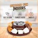 Nostalgia Tabletop Indoor Electric S'mores Maker - Smores Kit With Marshmallow Roasting Sticks and 4 Trays for Graham Crackers, Chocolate, and Marshmallows - Movie Night Supplies - Brown