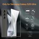 3 x for Samsung Galaxy S25 Ultra Screen Protector 9H+ Tempered Glass [Auto Dust free Tray] [Military Grade Shatterproof] [Case Fit] [Longest Durable] with Camera Lens Shield for Samsung S25 Ultra (Transparent)