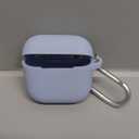 for Airpods 4th Case Cover, Come with Cleaner Kit,Soft Skin Silicone Case Cover with Keychain, Full Protective Case for Men and Women, Compatible with AirPods 4th Generation Case,Sky Blue