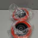 5 Inch Polyurethane Caster Wheels- Polyurethane on Polyolefin Core Wheel with Double Roller Bearing, Casters Set of 4 Heavy Duty with 4000 lbs Capacity, Use for Handling, Industrial Trolleys