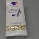 JOLLY CHEF 100 Disposable Hand Towels, Soft and Absorbent Linen Feel Dinner Napkin, Elegant Decorative Paper Guest Towels for Kitchen, Bathroom,Thanksgiving, Weddings,Parties, Gold and White