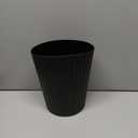 JiatuA Small Trash Can Plastic Wastebasket Round Garbage Container Bin for Bathroom, Kitchen, Bedroom, Home Office, College Dorm, Black (1.8 Gallons)