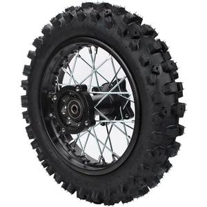 Rim tube tire 80/100-10" Rear Wheel Rim Tire 3.00-10 with 12mm Bearing Assembly for Dirt Bikes Mini Motorcycle Wheels + Tires SSR