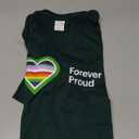 Rainbow Forever Proud LGBTQ Pride T-Shirt (Small, Black)