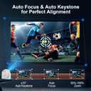 Mini Projector with WiFi and Bluetooth, Built-in Apps Portable Projector 4K Support, Auto Vertical Keystone & Auto Focus, 200 ANSI, 5W Speaker 180 Rotatable Smart Proyector for Movie Home Outdoor
