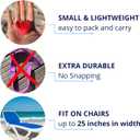 Towel Crabber Towel Bands (6-Pack), Beach Pool & Cruise Chairs, Extra Durable, Cruise Ship & Beach Essentials, Alternative to Beach Towel Clips (3 Regular + 3 Glow in The Dark)