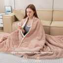 Heated Blanket King Size - 100"x90" Cozy Soft Jacquard Heating Blanket with 4 Heat Levels & 10 Hours Auto-Off, Jacquard Fleece, Overheating Protection, Warm Gifts, Brown